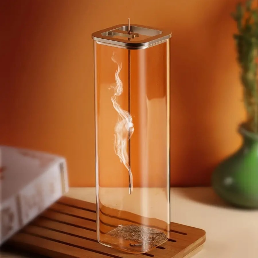 Diffuseur d'encens en Verre cubique - Design épuré