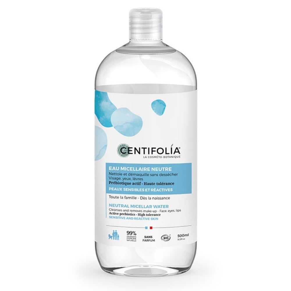 Une eau micellaire neutre de 500ml de la marque Centifolia