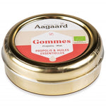 Une boite de gommes Propolis et Miel aux huiles essentielles de la marque Aagaard