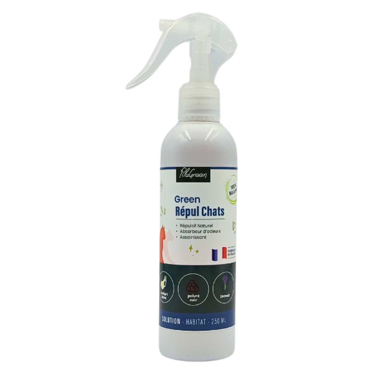 Spray répulsif green repul pour chats de la marque pilagreen de 250 ml