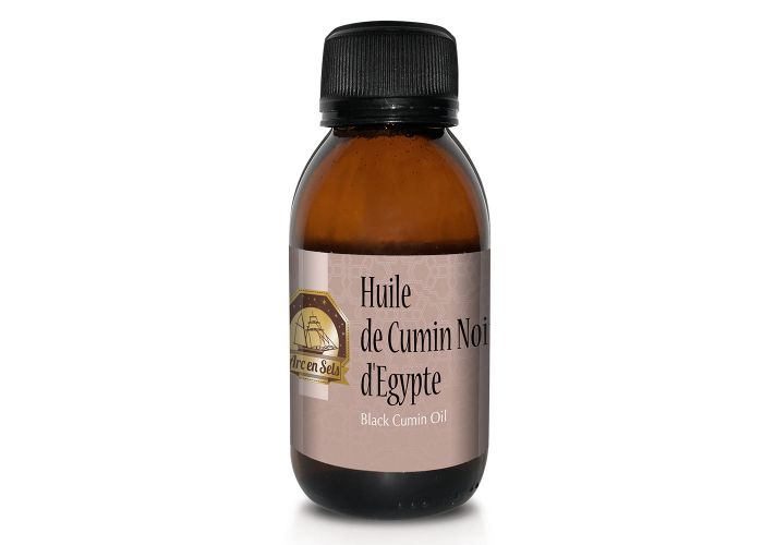 Un flacon de 100 ml d'Huile de Cumin Noir Bio d'Égypte (Nigelle) - Arc en Sels