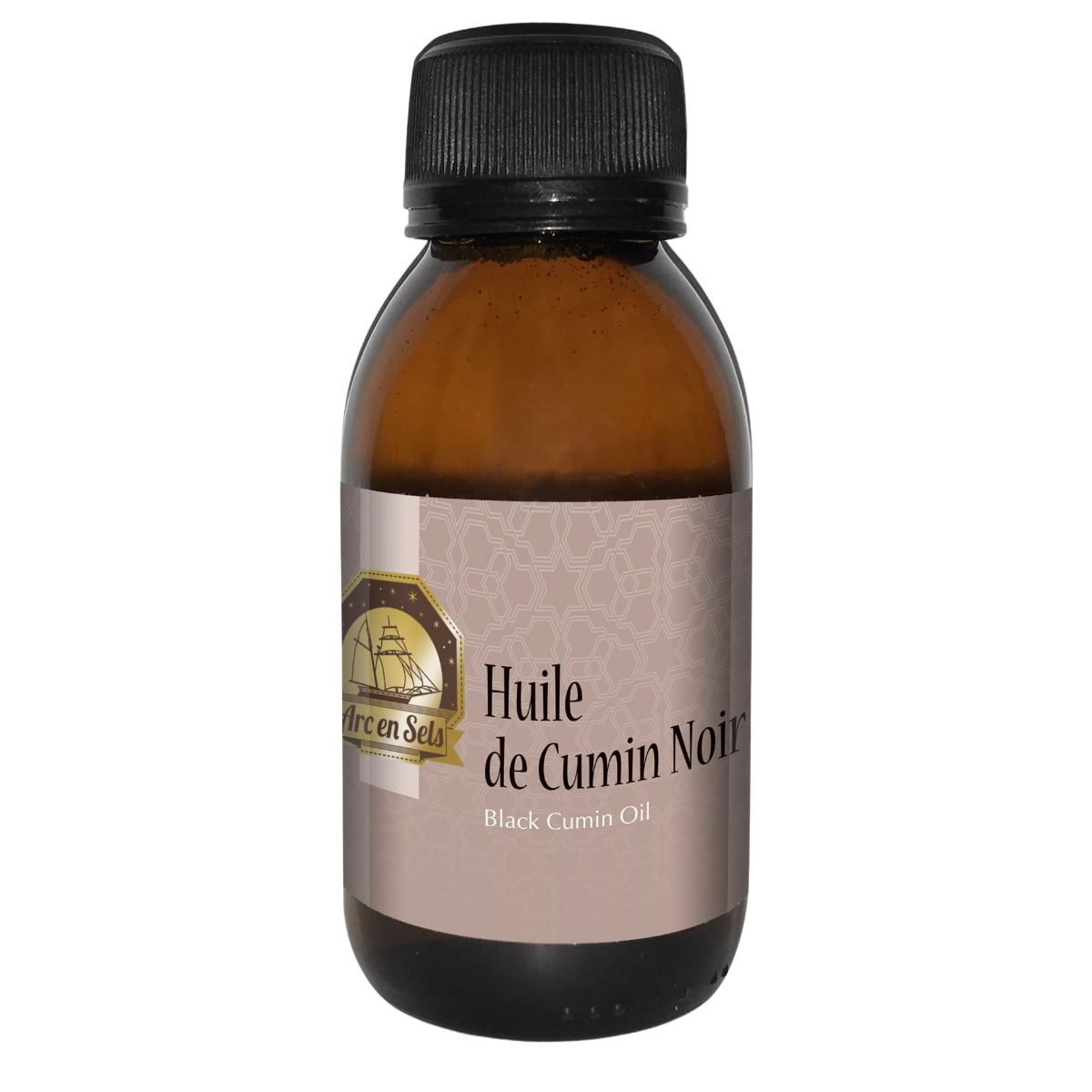 Une bouteille de 200ml d'huile de cumin noir de la marque Arc en Sels