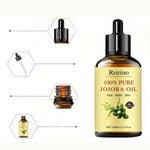 Zoom sur les détails du flacon de l'huile de jojoba 100ml de Rozino