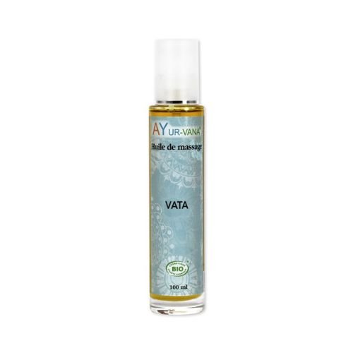 Flacon de 100ml d'huile de massage vata de la marque Ayur-vana