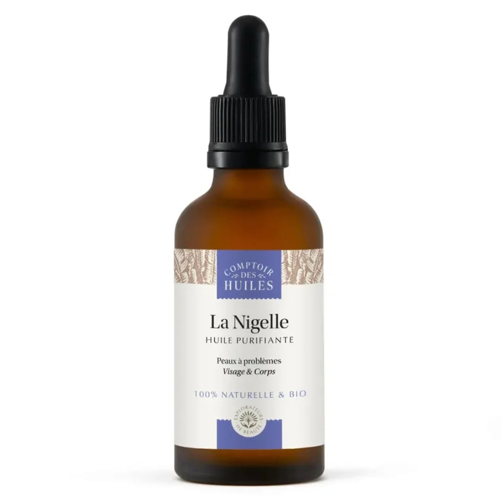 Un flacon de 50 ml d'Huile de Nigelle Bio Purifiante Comptoir des huiles