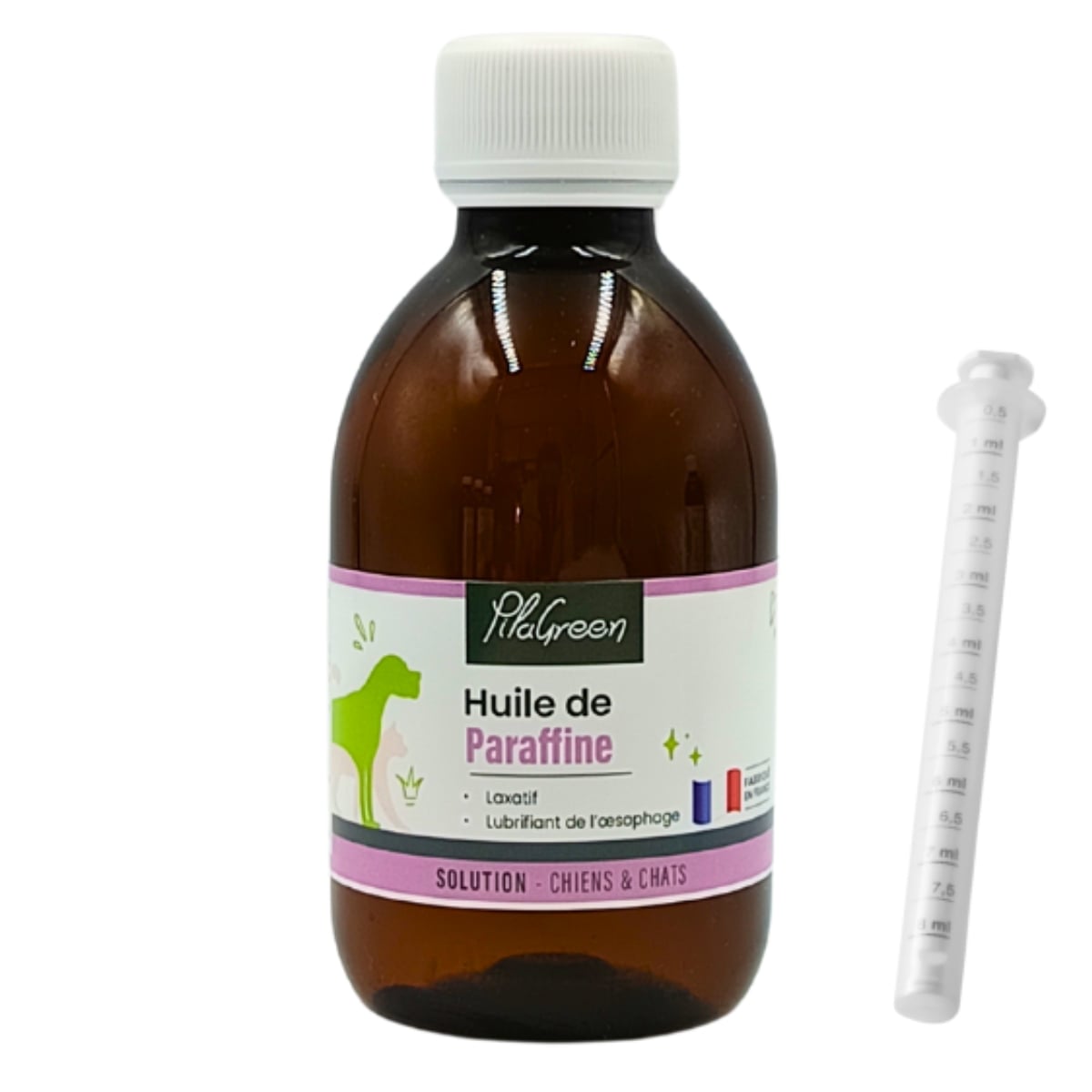 Une Huile de Paraffine - Traitement Constipation Chien et Chat - Pilagreen