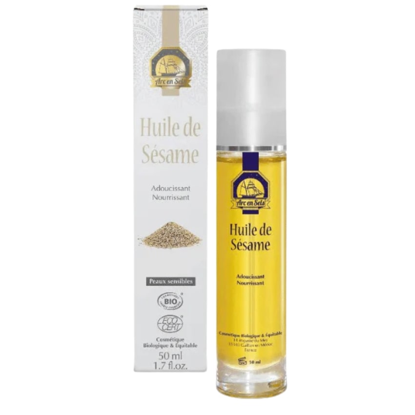 Flacon de 50ml d'huile de sésame arc en sels