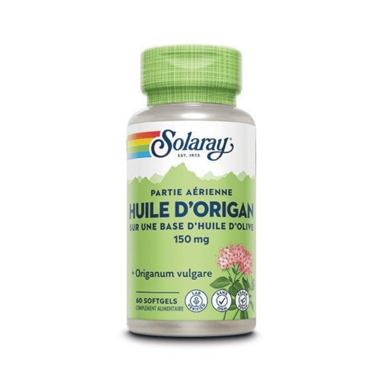 Huile D'origan 150 Mg - 60 Softgels Vegan - SOLARAY