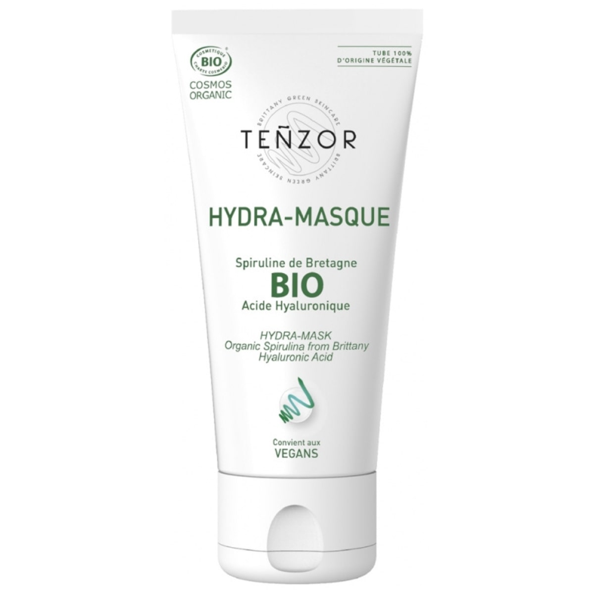 Un tube de 50ml de crème hyda-masque à la spiruline bio de la marque Tenzor