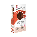 Boîte de Coloration acajou 100% Végétale Les Couleurs de Jeanne, en 2 x 50g, pour une couleur naturelle et respectueuse des cheveux.