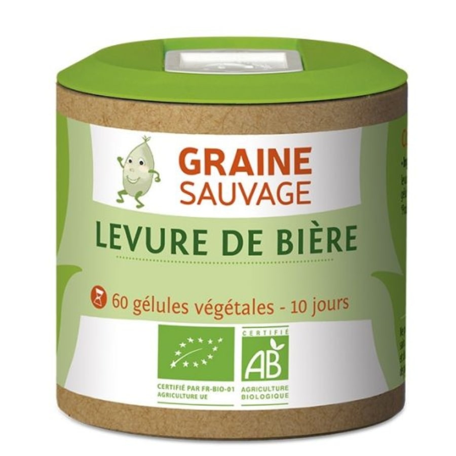 Levure de Bière bio de 60 gélules de Graine sauvage.