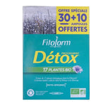 Un lot détox 17 plantes bio de 2x20 ampoules de 10ml de la marque Fitoform.