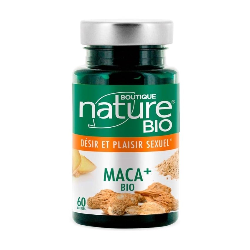 Une boite de compléments Maca de 60 gélules végétales de la marque Boutique Nature