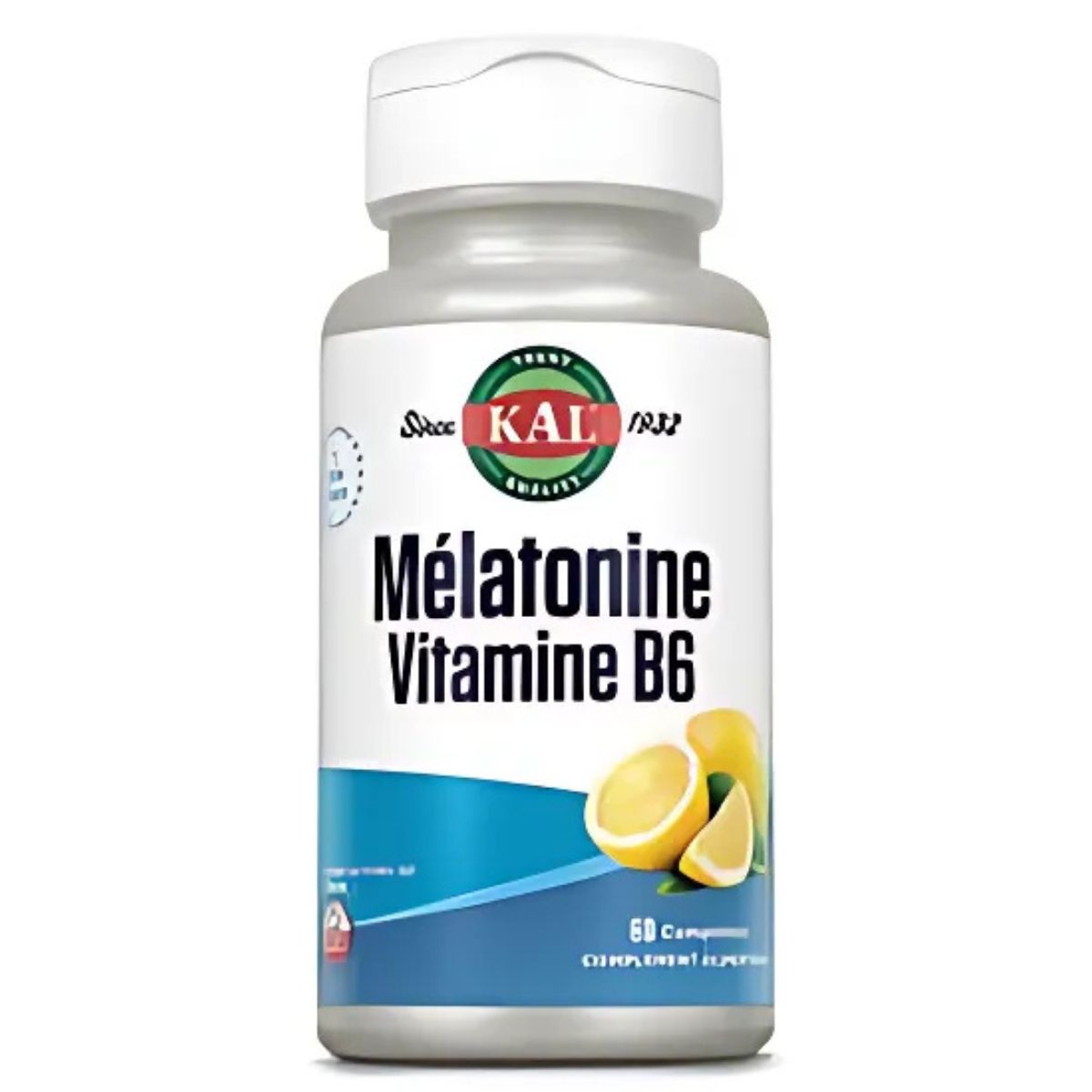 Une boîte de 60 comprimés de Mélatonine et vitamine B6 de la marque Solaray