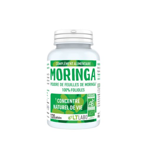 boîte de 120 gélules de moringa de la marque lt labo