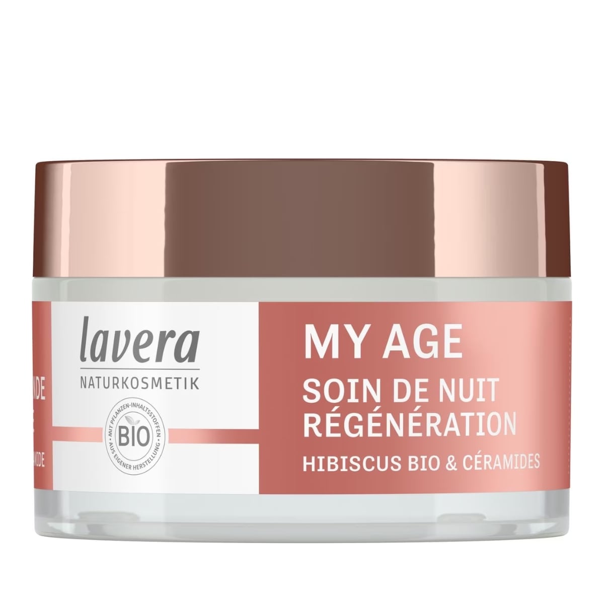 Un pot de 50 ml de Soin de Nuit Régénérant "My Age" de Lavera