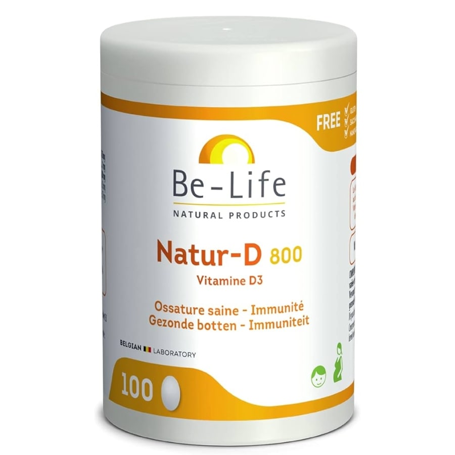 Une boite de 100 capsules de Natur-D 800 de Be-Life