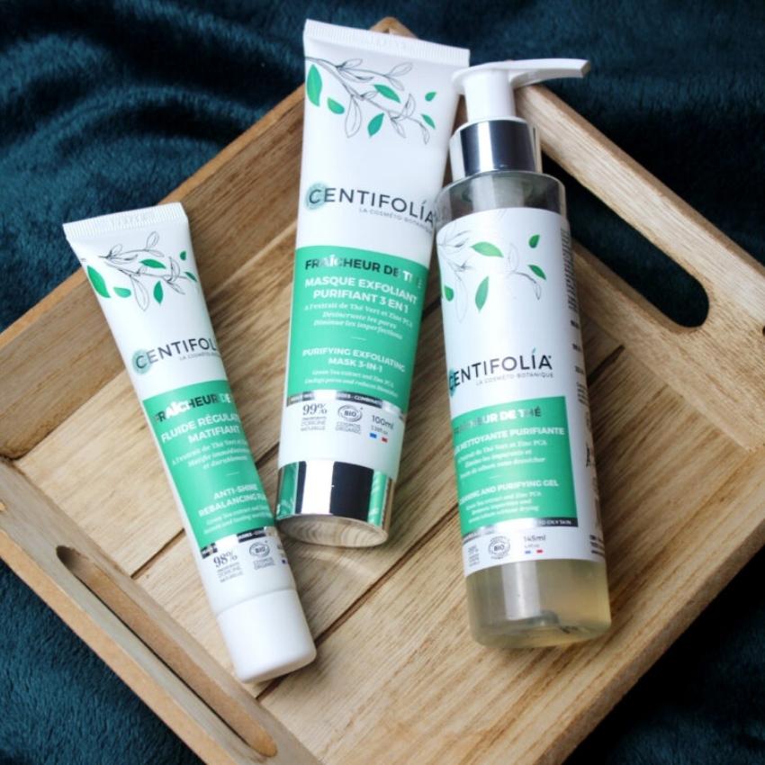 Le Gelée Nettoyante et Purifiante Visage Bio à côté d'autres produits de la gamme Centifolia