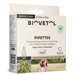 Une boîte de 3 pipettes antiparasitaire pour moyen chien de la marque Biovetol