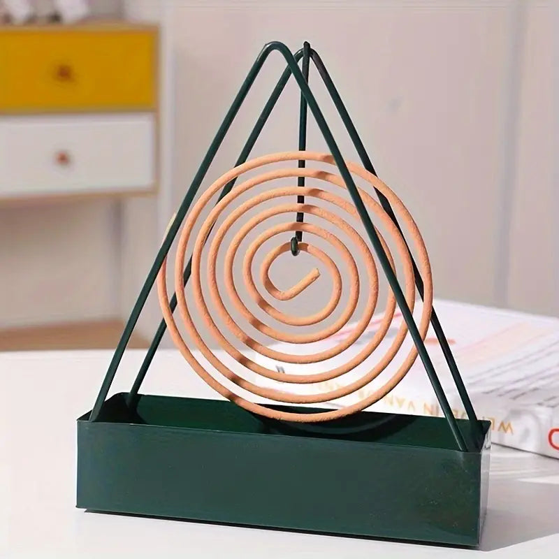 Un porte encens spirale de couleur verte