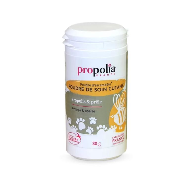 Poudre de soin cutané 100% naturelle - 30g - Propolia - soin pour animaux.