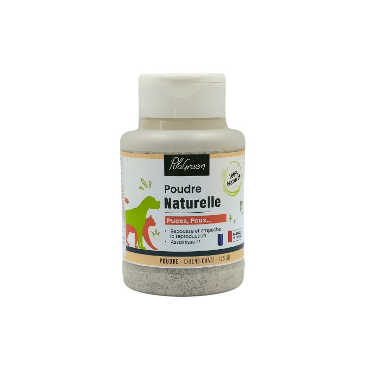 Poudre naturelle antipuce et anti tique de la marque pilagreen