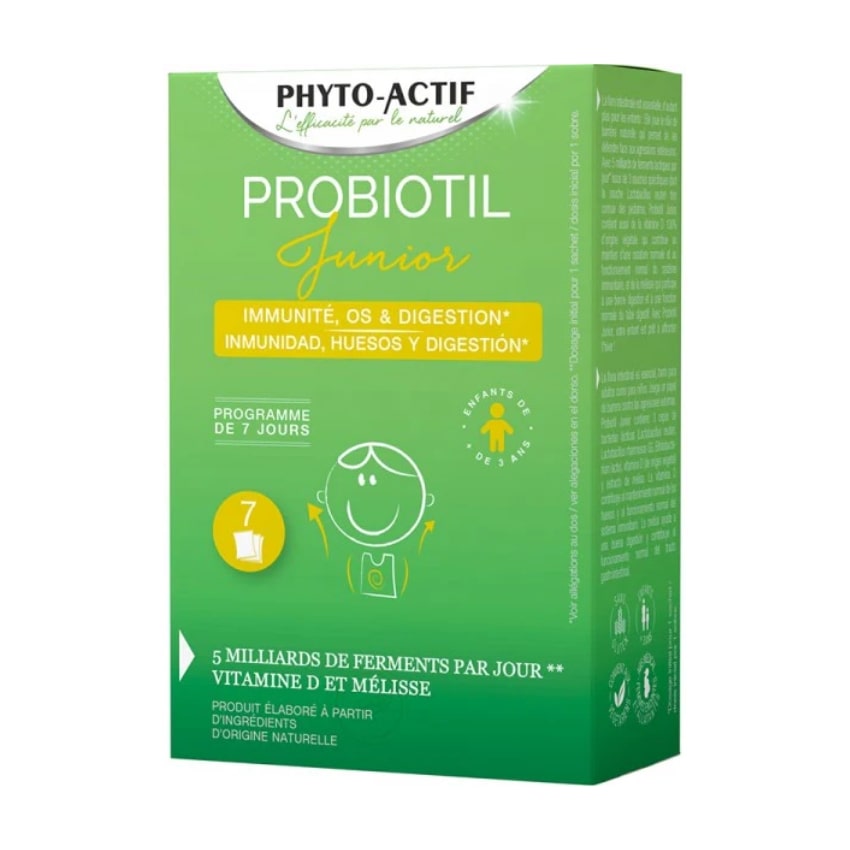 Une boite de Probiotil Junior Bio de 7 sachets de la marque Phyto-Actif