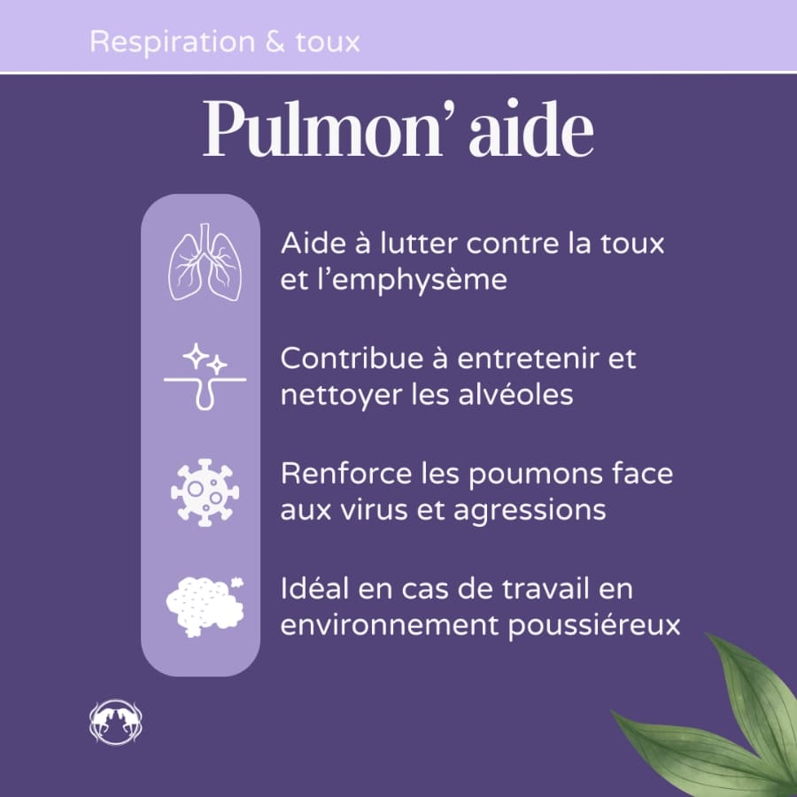 Bienfaits du Pulmon'aide sirop de la marque Naturacheval