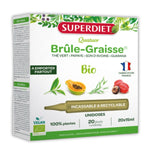 Une boite de Quatuor Brûle-Graisse Bio de 20 unidoses de 15 ml de Superdiet.