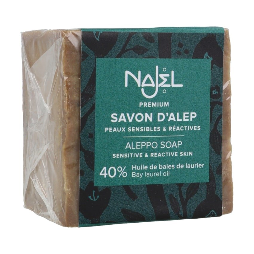 Un Savon d'Alep avec 40% d'huile de baies de laurier de 185g de la marque Najel