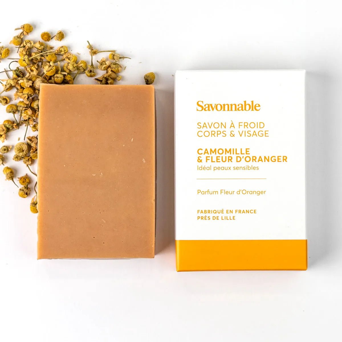 Savon solide Camomille & Fleur d’Oranger - 100 g - Savonnable