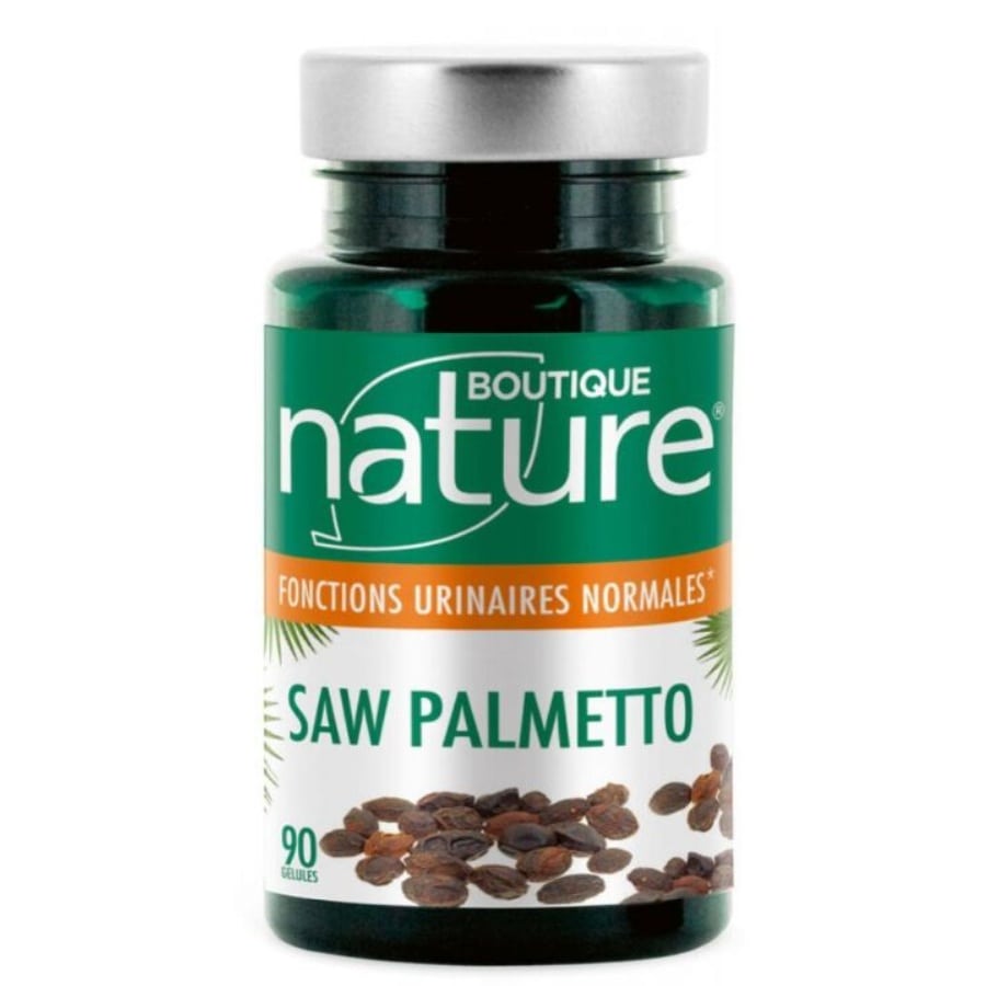 Une boite de Saw Palmetto de 90 gélules de la marque Boutique Nature