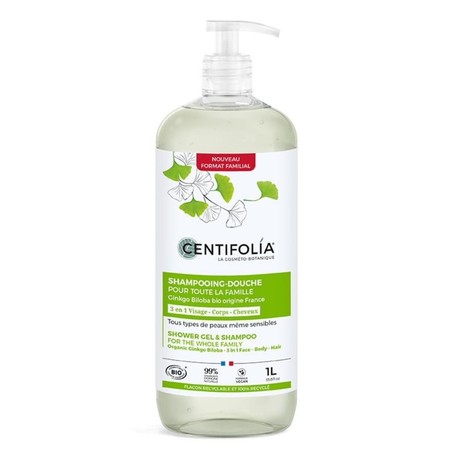 Un shampooing-douche certifié bio de 1 L de la marque Centifolia.