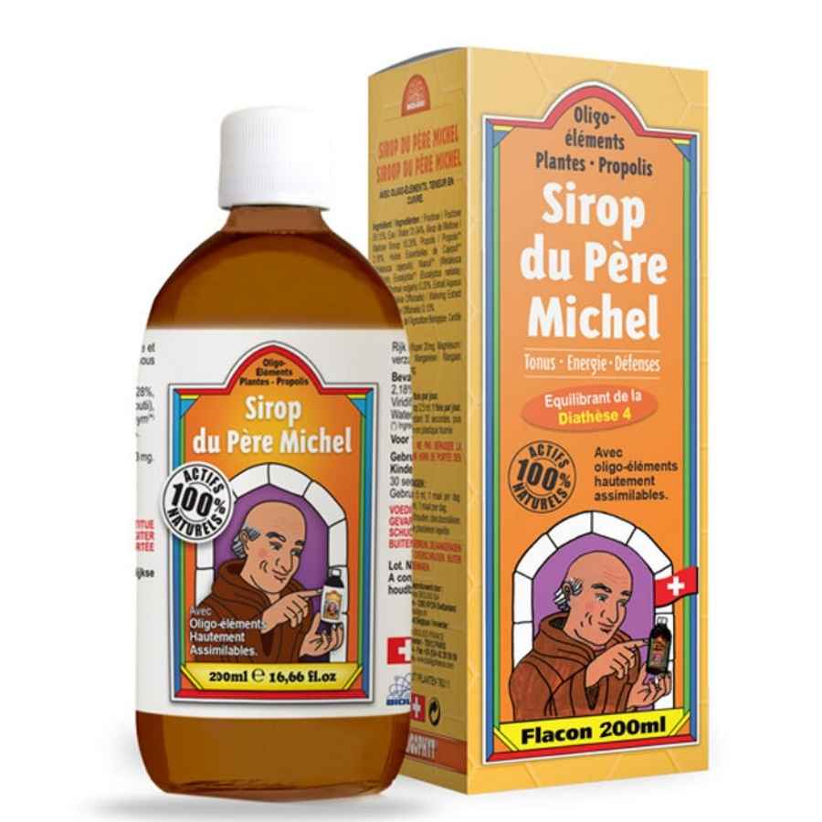 Un flacon de Sirop du Père Michel -de 500 ml de la marque Bioligo