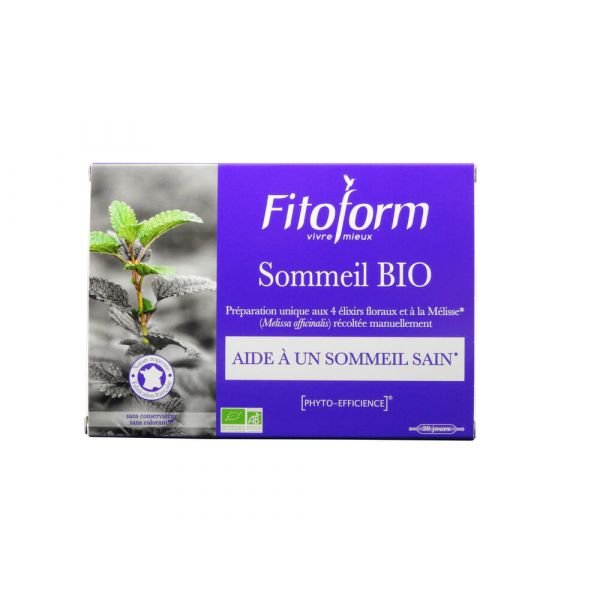 Sommeil, Mélisse Bio - 20 Ampoules De 10 Ml - Fitoform