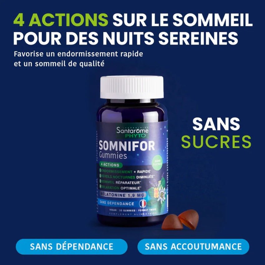 Les 4 actions sur le sommeil des gummies Somnifor