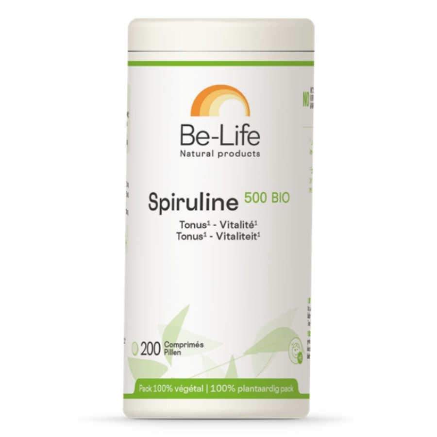 Une boite de Spiruline 500 Bio de 200 Comprimés de la marque Be-Life