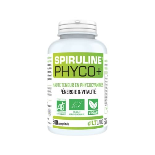 Une boite de 500 comprimés de Spiruline Bio Phyco+ LT Labo