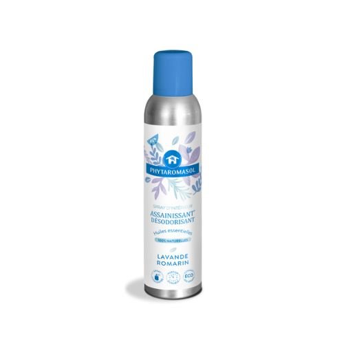 Spray aérosol de 250ml assainissant désodorisant phytaromasol parfum lavande romarin de la marque dietaroma