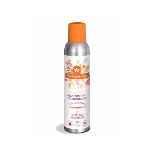 Spray aérosol de 250ml assainissant désodorisant phytaromasol parfum orange bigarade de la marque dietaroma