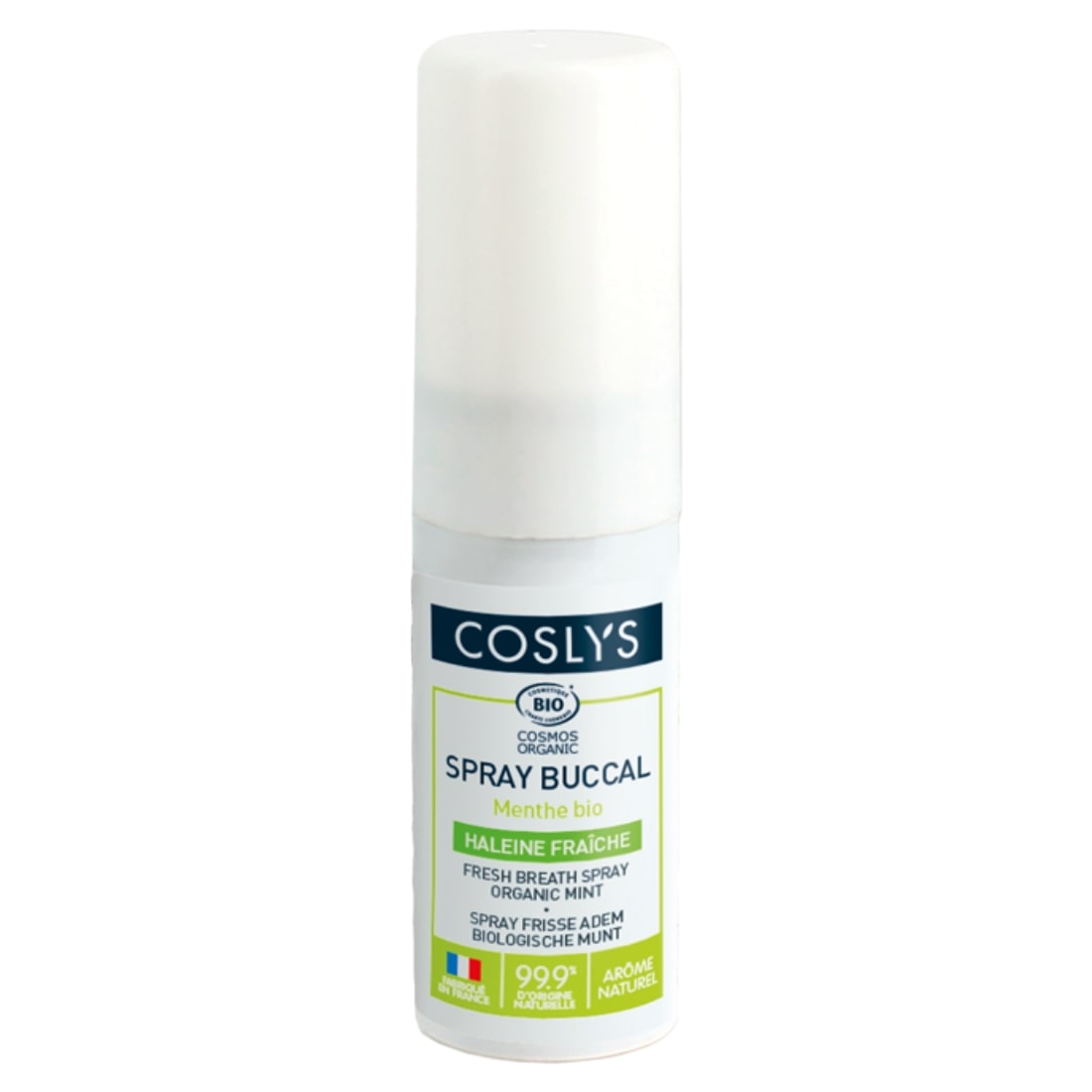 Un Spray Haleine Fraîche Bio à la menthe de 15 ml de la marque Coslys