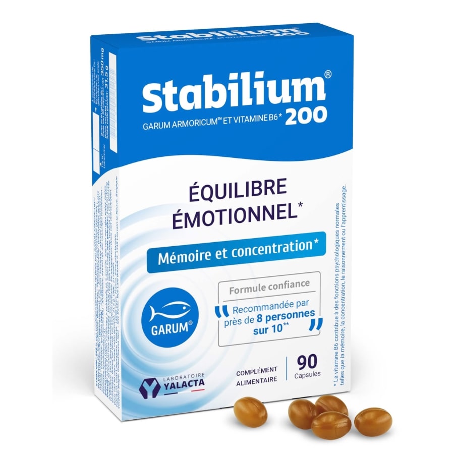 Une boite de Stabilium 200 de 90 Capsules des laboratoires Yalacta