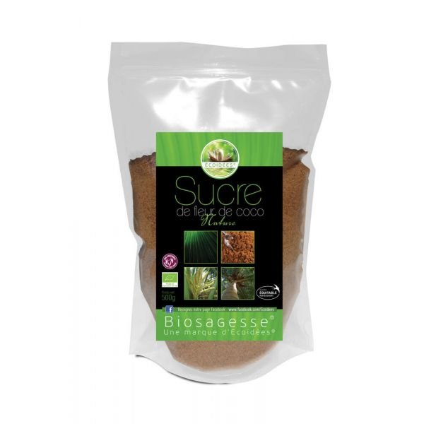 Sucre De Sève De Fleur De Coco En Poudre Bio - Sachet 500 G - Ecoidées