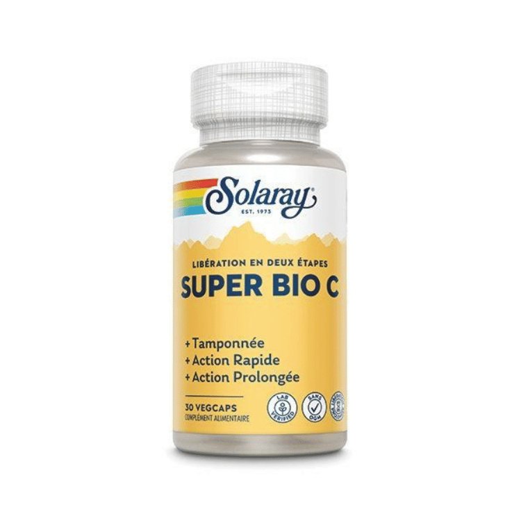 Boîte de 30 capsules de super bio C de la marque Solaray