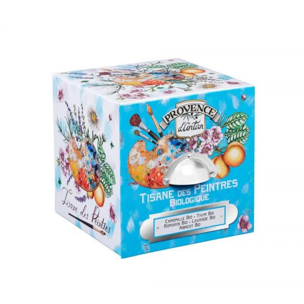 Tisane Cube Des Peintres Bio - Coffret Métal 24 Sachets - Provence d'Antan