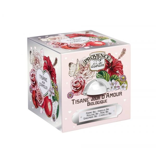 Tisane Cube Jour D'amour Bio - Coffret Métal 24 Sachets - Provence d'Antan