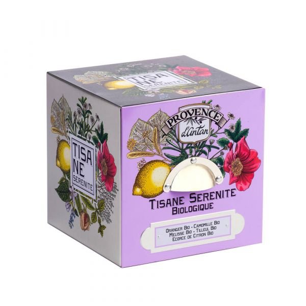 Tisane Cube Sérénité Bio - Coffret Métal 24 Sachets - Provence d'Antan