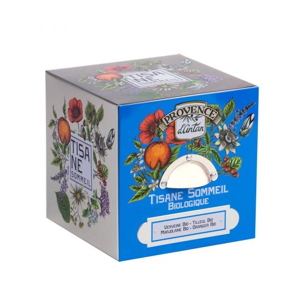 Tisane Cube Sommeil Bio - Coffret Métal 24 Sachets - Provence d'Antan