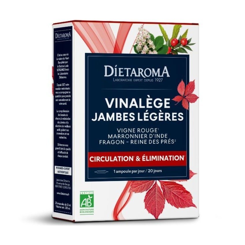 Un boite de Vinalège Double Action de 20 ampoules de 10 ml de Dietaroma