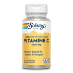 Un flacon de vitamine C 1000 mg, 30 comprimés, de la marque Solaray